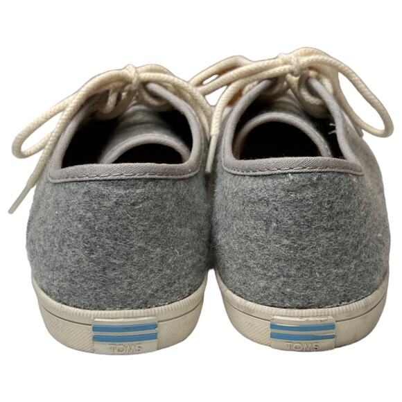TOMS Carmel Drizzle Gray Felt Sneakers Size 8 - Picture 4 of 7